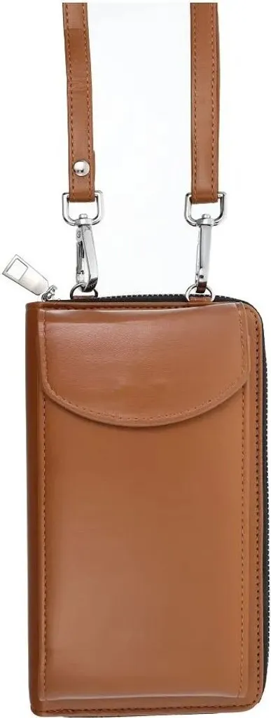 Custodia smartphone a tracolla elegante marrone | Business Style