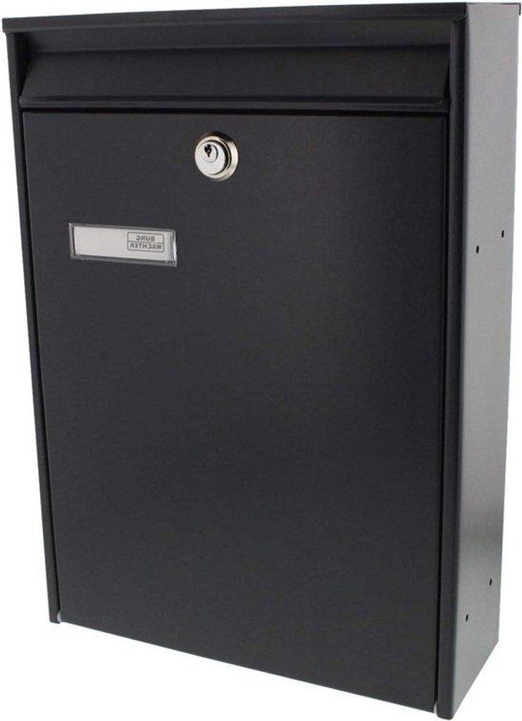 Briefkasten Anthrazit Serie 777 398x285x105 mm Wandmontage Einwurf 250x35 mm
