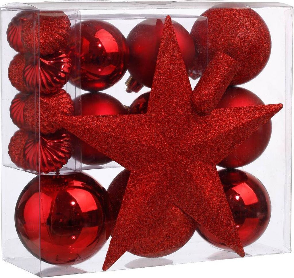 Christbaum-Set "Colorama de Noël" 18-teilig rot
