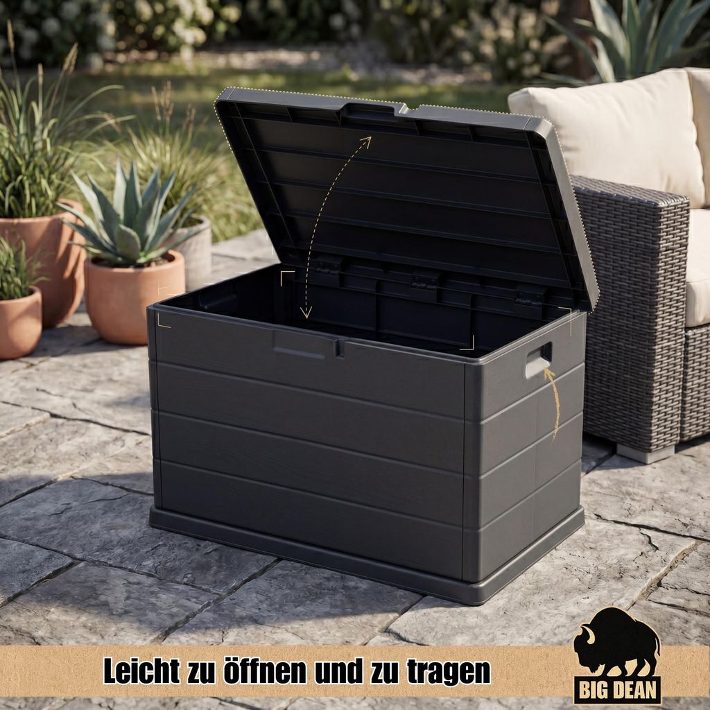 BigDean Stabile Gartenbox Kissenbox Outdoor wasserdicht