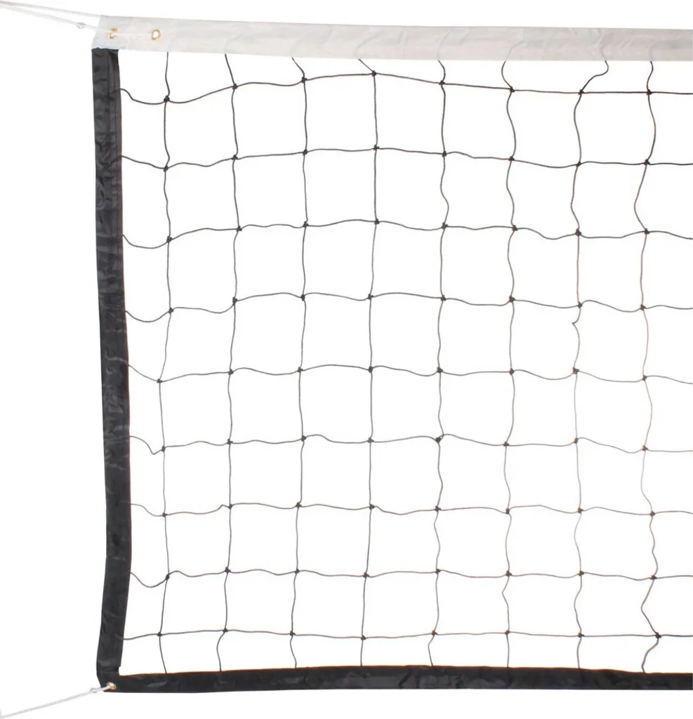 Filet MASTER netball 9,5m x 1m en nylon noir renforcé avec cordelette