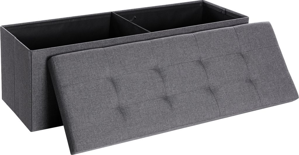 SONGMICS 110 cm Sitzbank mit Stauraum, klappbare Sitztruhe, Produktbild 3