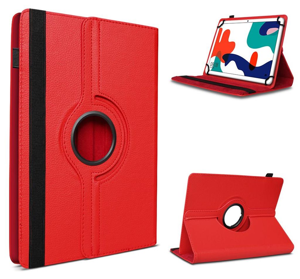 Tablet Hülle für Xiaomi Redmi Pad Tasche Schutzhülle Case Schutz Cover 360° DrehbarFarbe 360 Uni:Rot