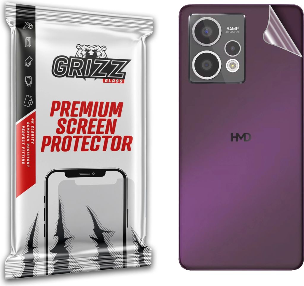 Folie auf der Rückseite GrizzGlass SatinSkin für HMD Crest Max