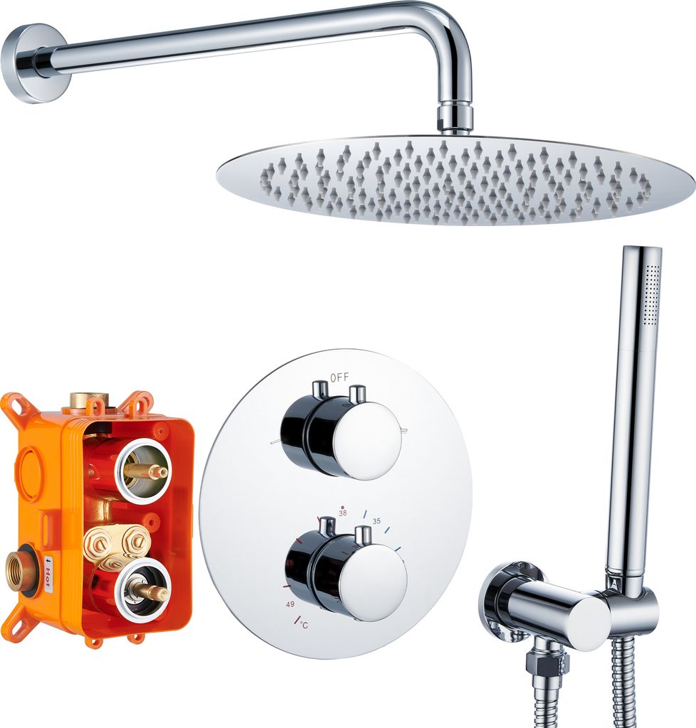 HOMELODY Regendusche Duschsystem mit Thermostat Unterputz Produktbild