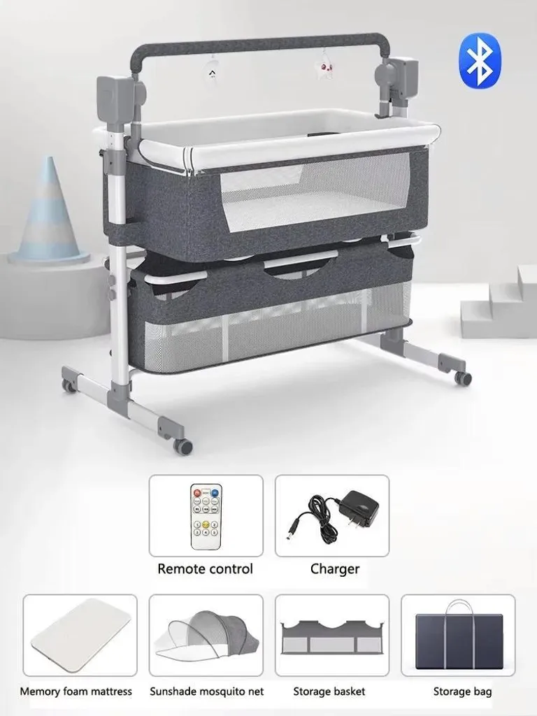Lit dodo paisible pour bébé BJJ-601 avec balancement et timer intégré - 2