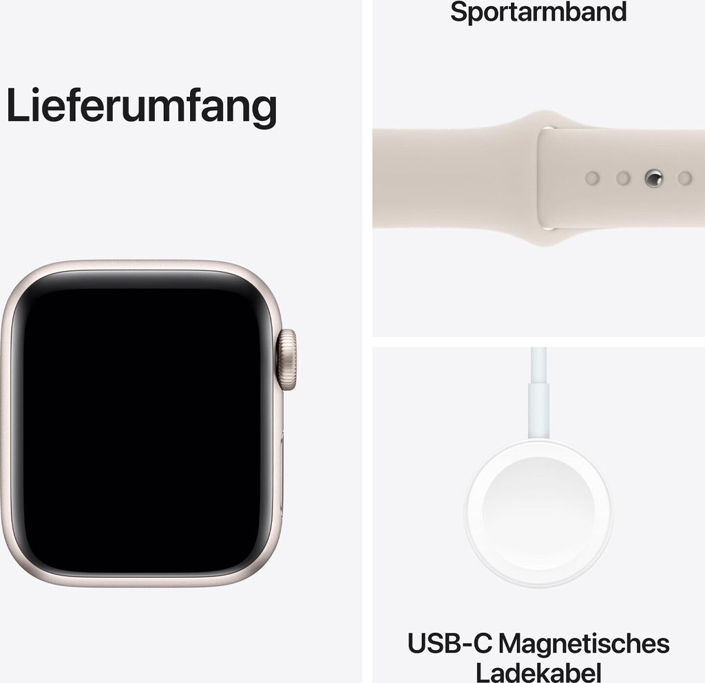APPLE Watch SE GPS + Cellular 44mm Starlight Aluminium Case Produktbild 5