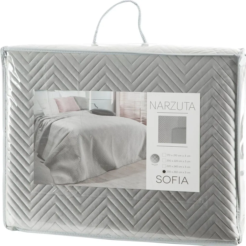 Couvre-lit argenté SOFIA 200x220 cm : boutis matelassé chic et moderne - 6