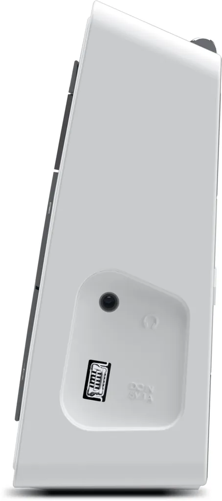 Radio DAB+ Bluetooth avec batterie rechargeable et fonction réveil blanc