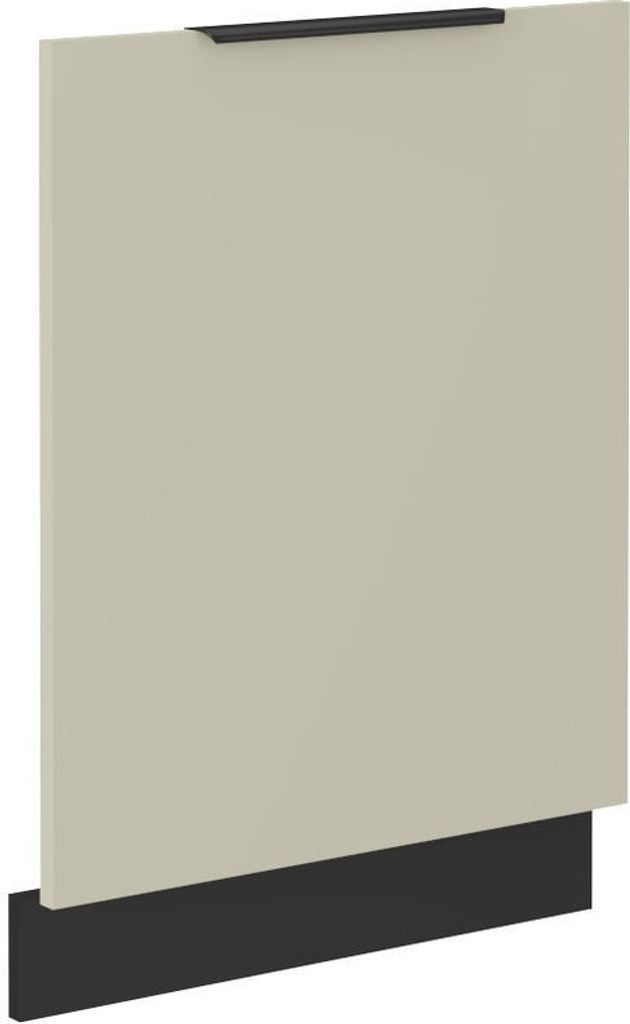 Tür für Einbau-Geschirrspüler AGAFIJA – 60 x 72 cm, Cashmere / Schwarz