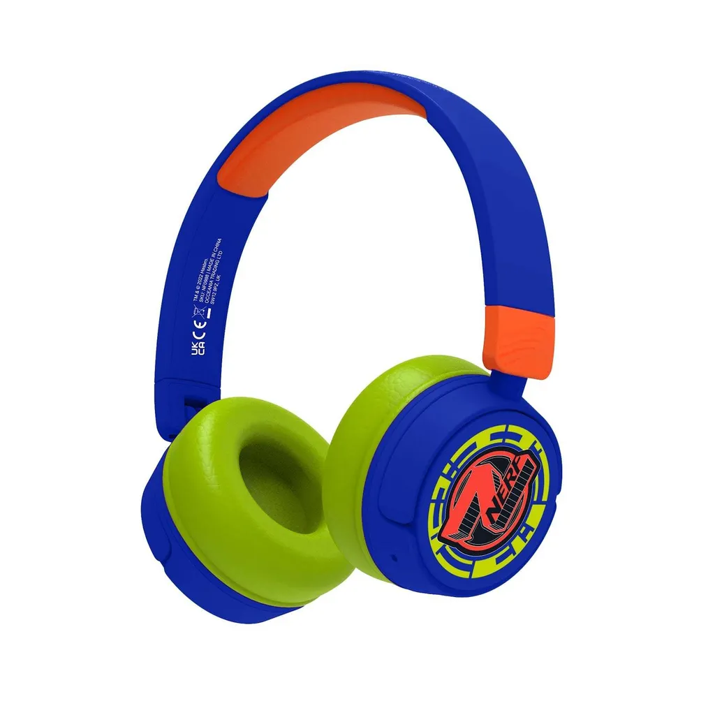 Nerf Casque Bluetooth Junior - Casque Audio Sans Fil pour Enfant Bleu