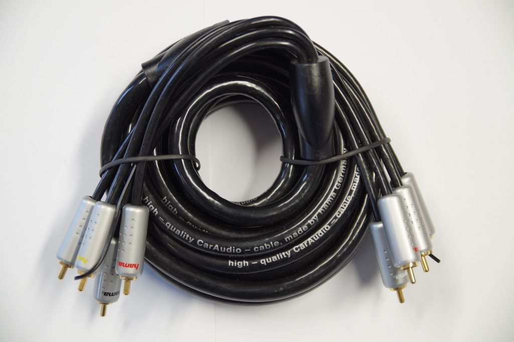Hama Cartec Black Line Chinchkabel 5m OFC Kupfer Chinch Produktbild 