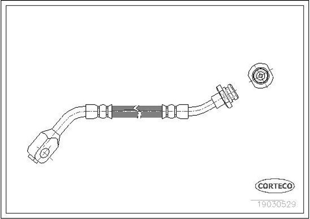 CORTECO 19030529 Bremsschlauch Vorne für FORD MAVERICK (UDS, UNS) für NISSAN TERRANO II (R20)