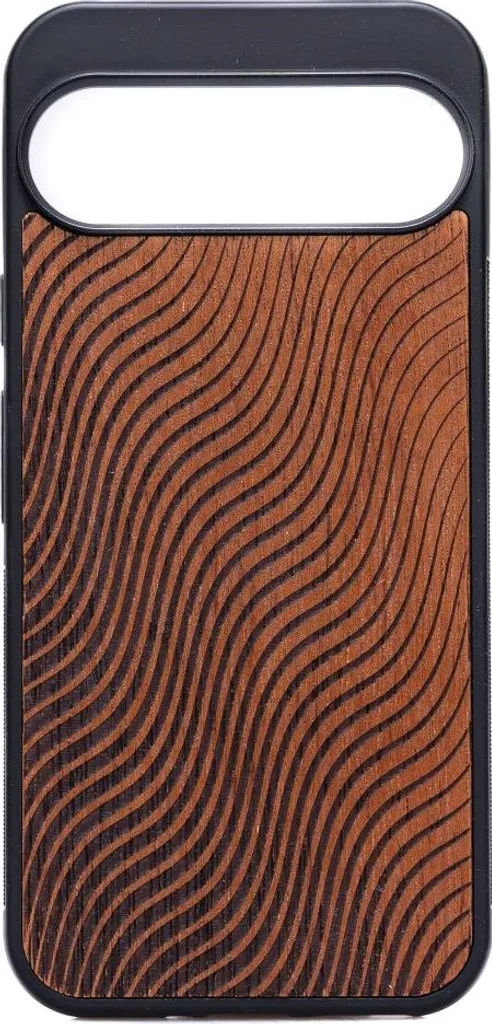 Custodia in Legno Pixel 9 Pro Bewood Merbauwellen - Fatta a Mano - 4