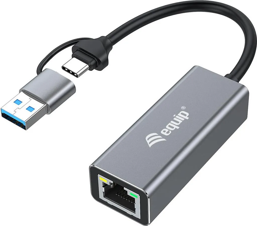 Equip 133495 Equip Adattatore USB-C -> RJ45 10/100/1000/2500 Mbps + USB-A