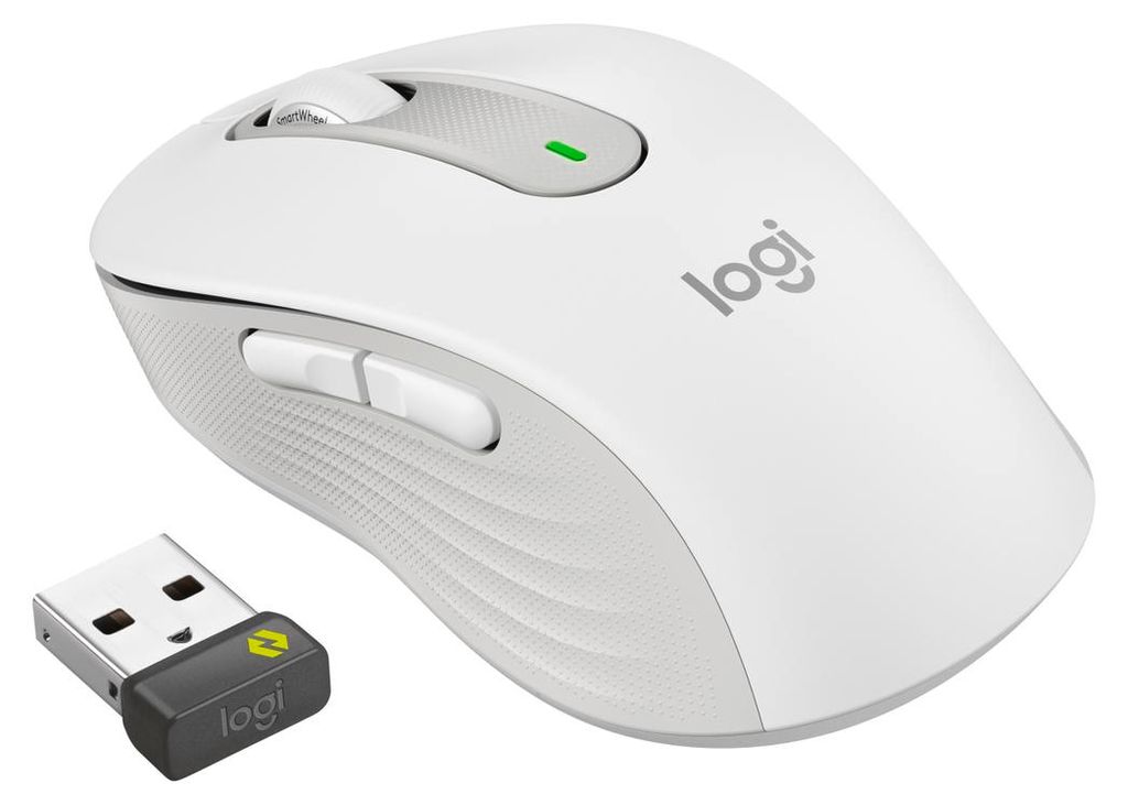 Logitech Signature M650 for Business - Maus - kabellos - 2,4 GHz, Bluetooth - Logitech Logi Bolt USB-Empfänger - Off-White (910-006275)