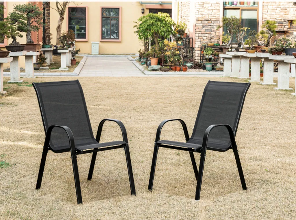 Chaises Sofia Noires Design Ergonomique 91 cm - Ensemble de 4 Pièces - 9