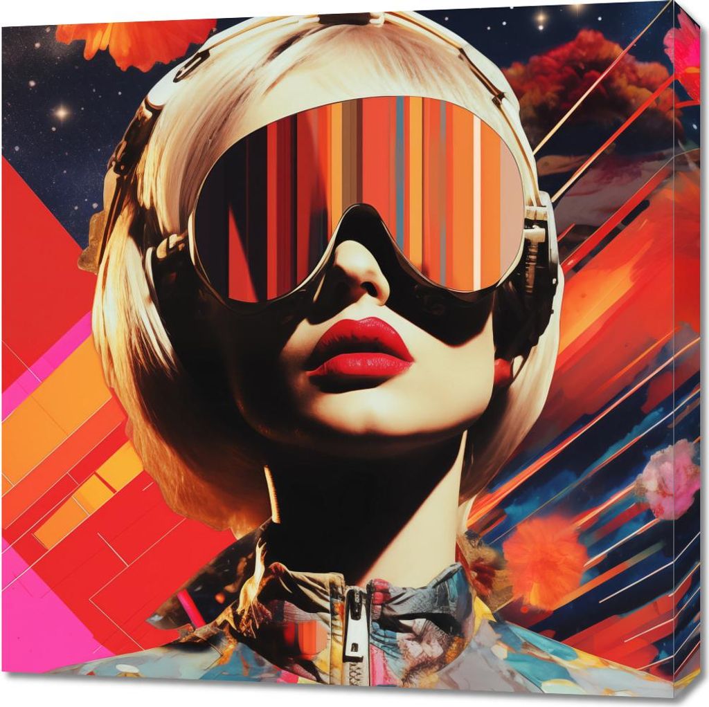 Bild 70x70cm Retrofuturistische Muse
