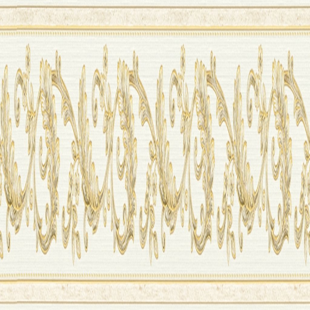 Bordüre 36914-1 Vinyl selbstklebend Ornament creme/gold 5 m Produktbild 