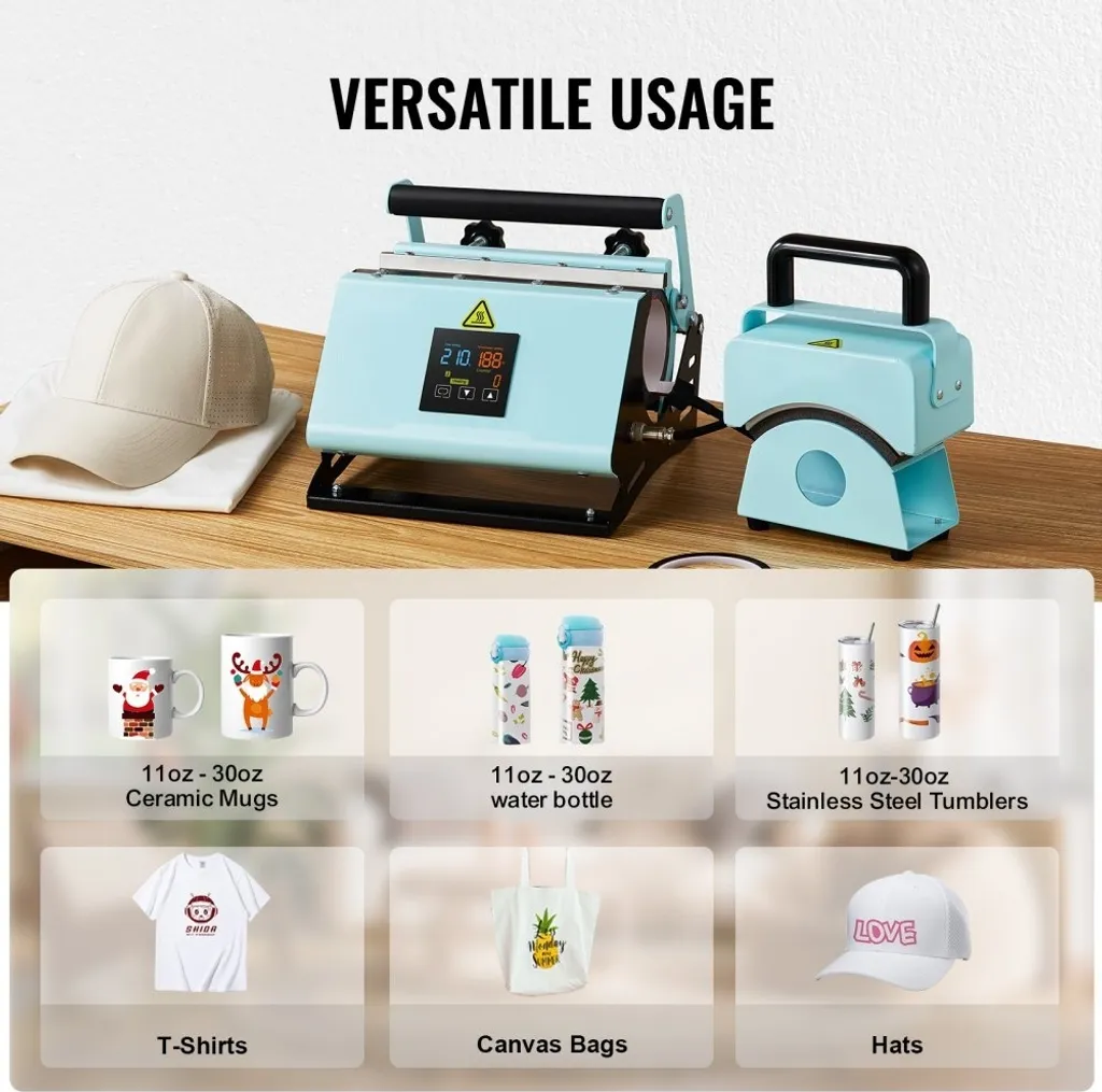 Machine de transfert thermique pour casquettes et mugs personnalisés Pro