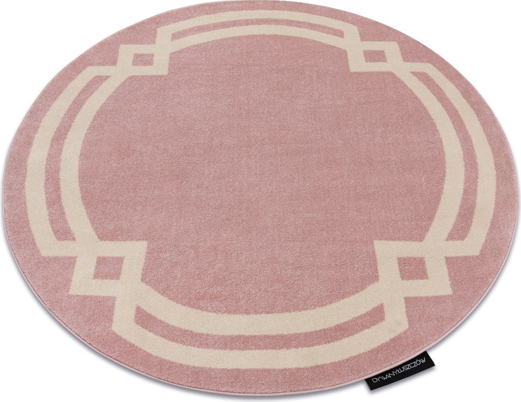 Teppich HAMPTON Lux Kreis rosa Rosa rund 120 cm