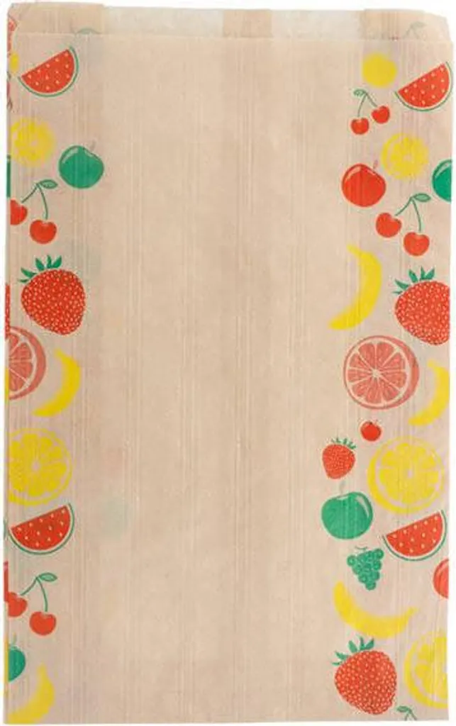 Sac papier fruits 1,5 kg indéchirable, 19+8x30 cm, lot de 250 pour vrac