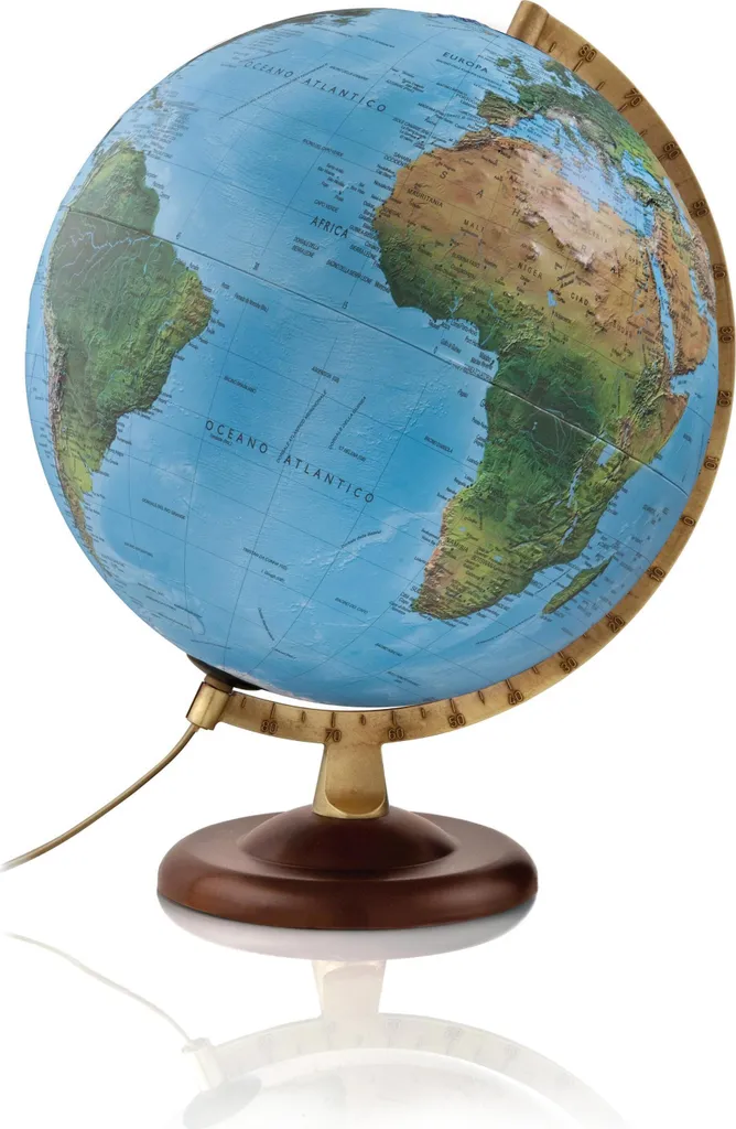 Lampe Globe 3D Atmosphere R4 Or - Idée Cadeau Prestige et Objet de Bureau