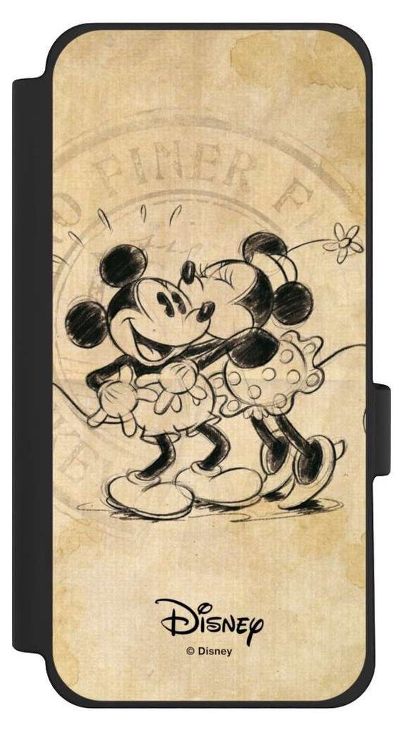 NIVOCASE Klapphülle für Google Pixel 10 Pro XL Handyhülle aus Kunst Leder NIVOflip schwarz Mickey Mouse Minnie Mouse Vintage