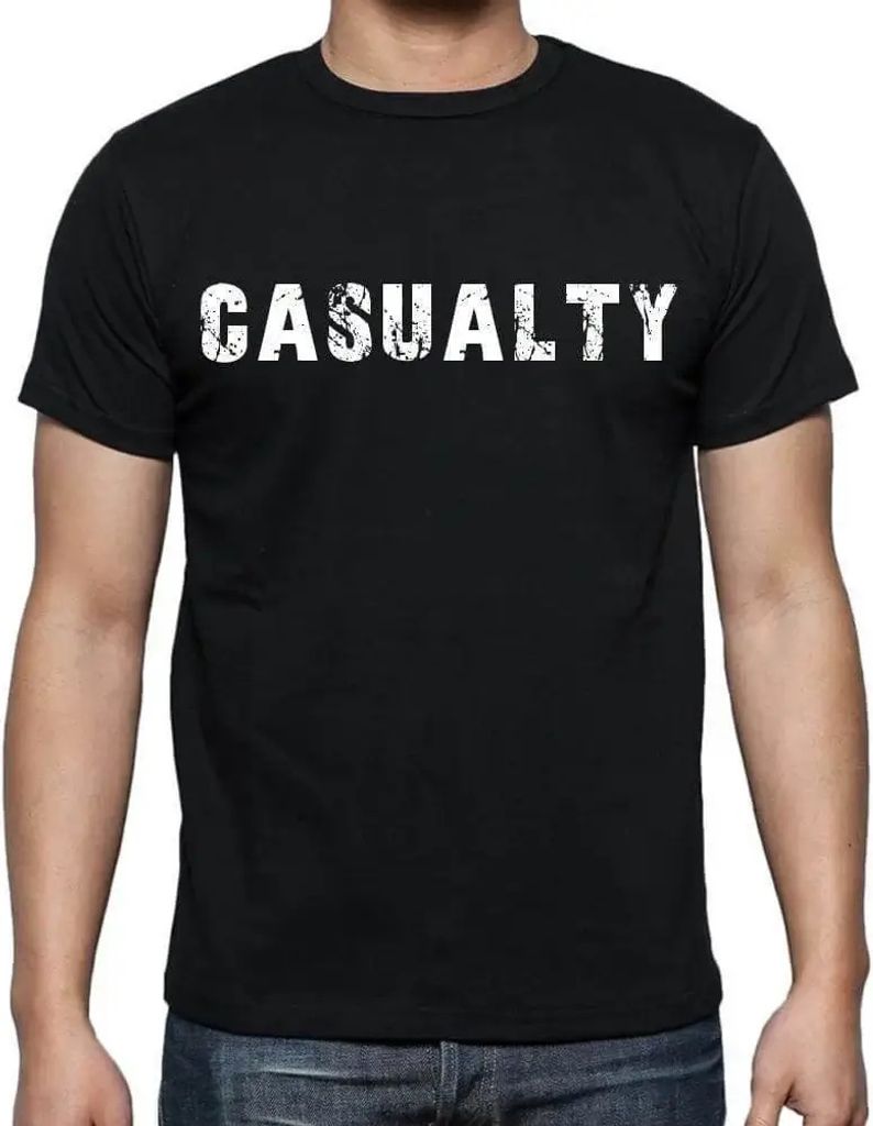 Herren Grafik T-Shirt Unfall – Casualty – Öko-Verantwortlich Vintage Jahrgang Kurzarm Lustige Druck Geburtstag Geschenk Mann