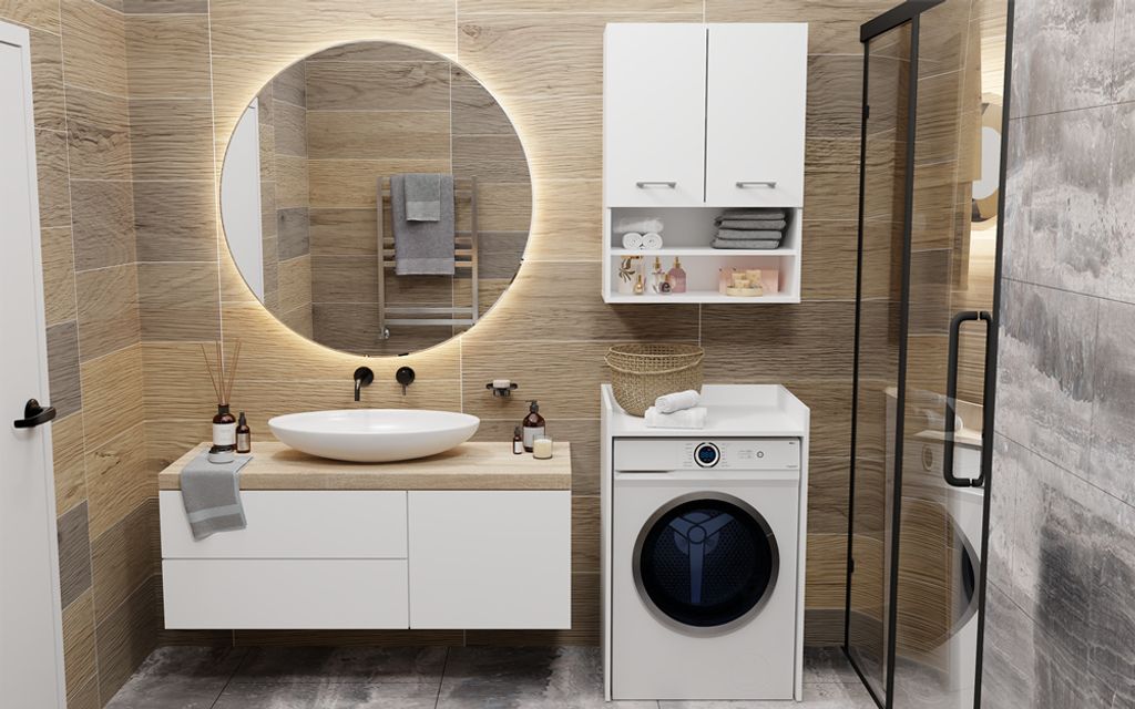Waschmaschinenschrank Pola NP WHITE Produktbild 8
