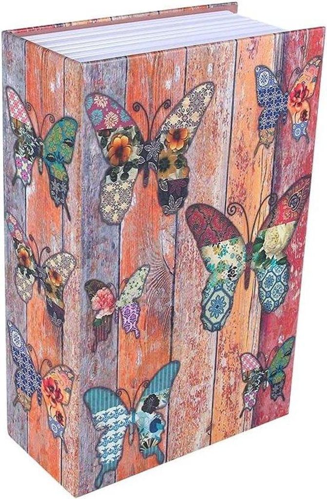 Versteckbox für Schmuck und Geld, 18x115x55cm, für Zuhause und Büro, mit Schmetterlingdesign