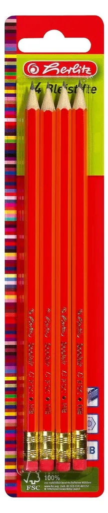 Crayon de Bois HB Herlitz Skizzo à Mine Résistante et Forme Ergonomique