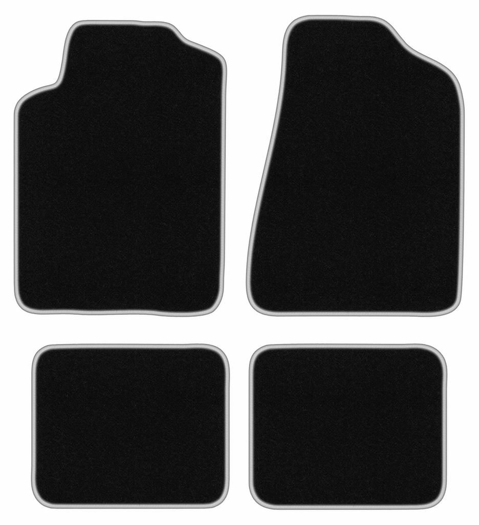 Fußmatten Velours Schwarz/Silber für Dodge Stratus Produktbild 