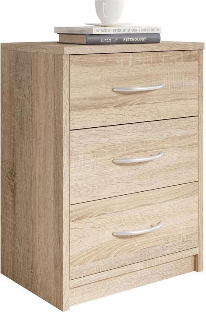 Nachttisch Nachtkonsole Nako Nachtkommode "Bettine III" Produktbild 