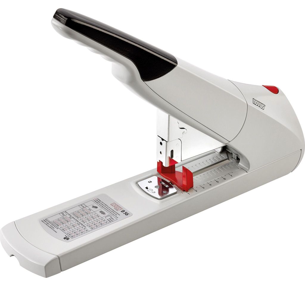 Novus dicker Hefter b56 ergonomischer Hefter hohe Heftleistung hellgrau