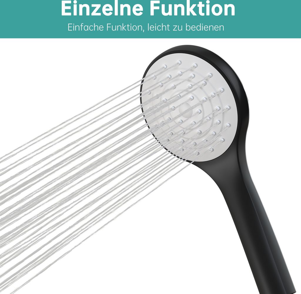 EMKE Handbrause mit Duschstangen Duschzubehör Rund Produktbild 7