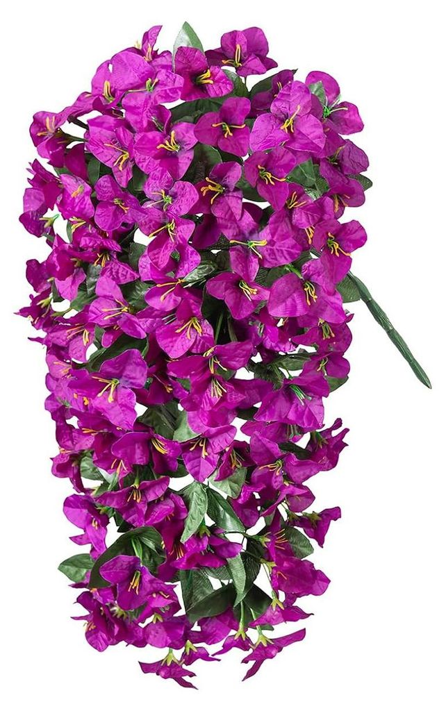 Künstliche Bougainvillea-Blume, künstliche Hängeblume für den Außenbereich, lange Ranken, Kunstblume für Haustür, Veranda, Pflanzkübel, Urn...