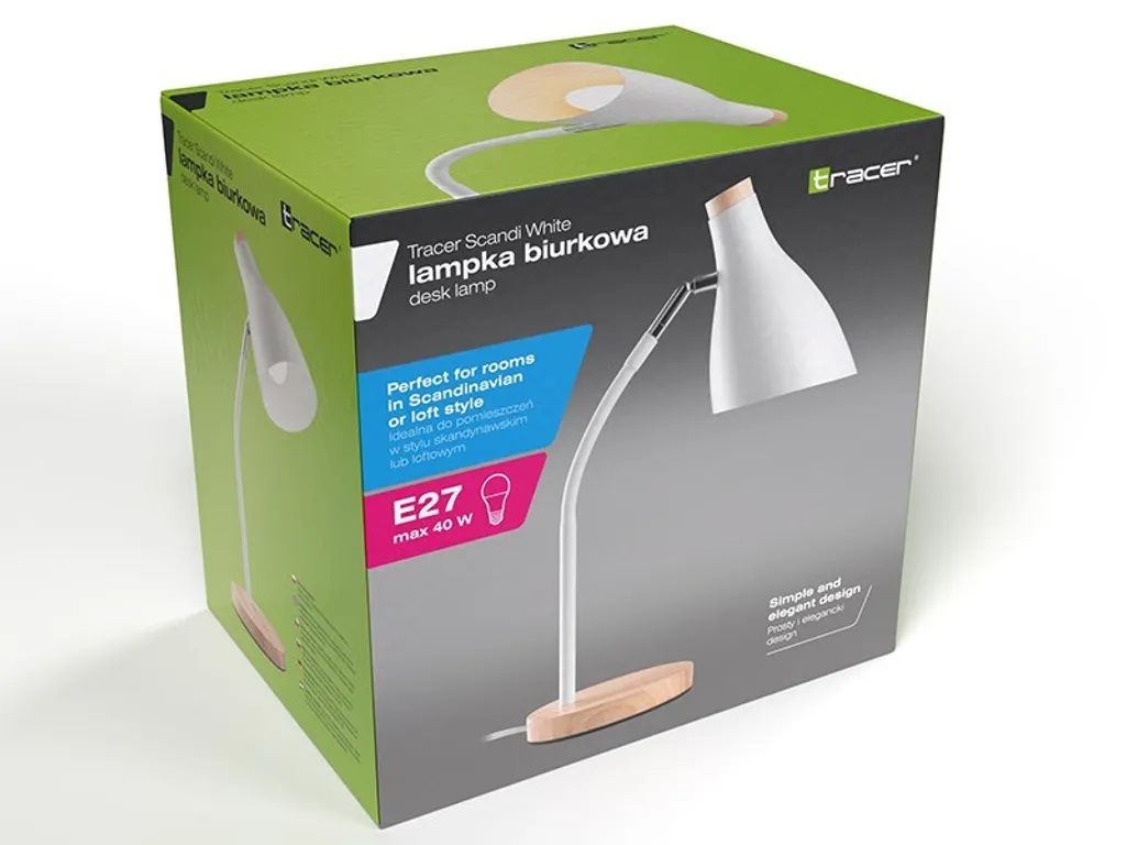 Lampe à poser Tracer Scandi blanc TRAOSW47235 luminaire de bureau chic