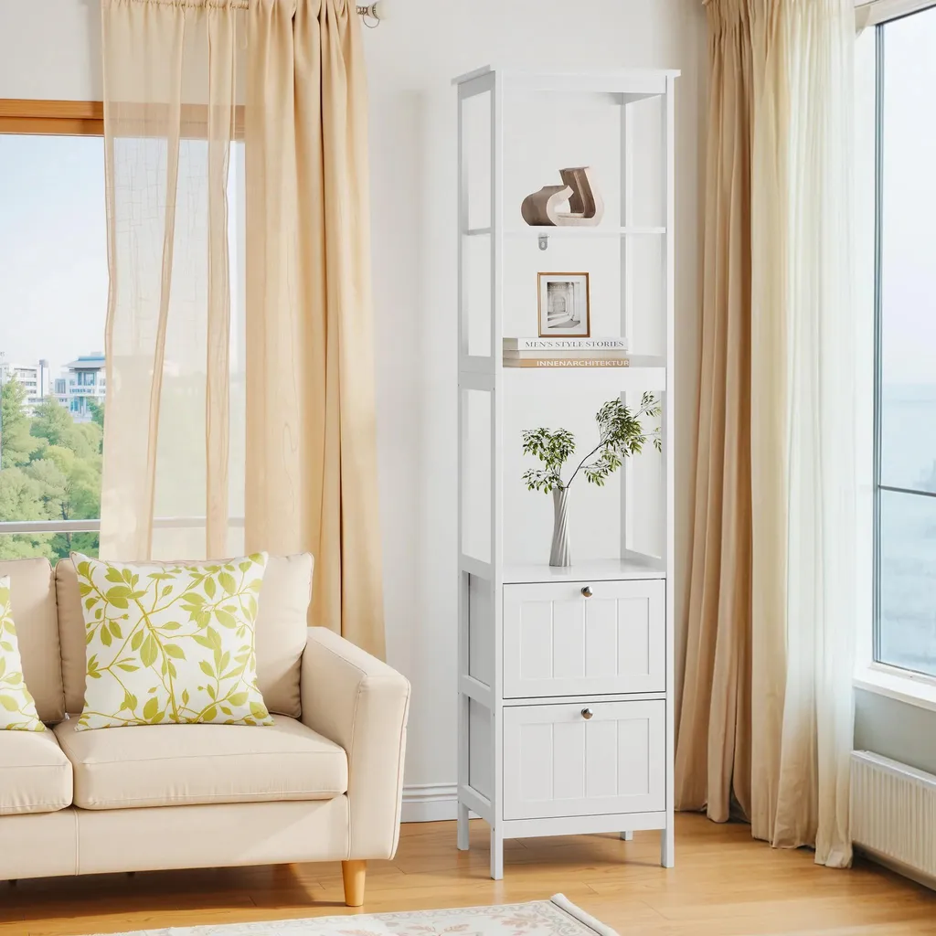 Dites adieu au désordre avec cette armoire haute 160 cm robuste et chic - 5