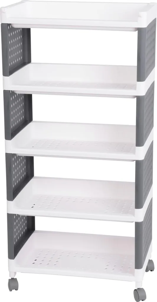 Rangement salle de bain 5 niveaux sur roulettes MagicHome Rolly 97 cm hauteur