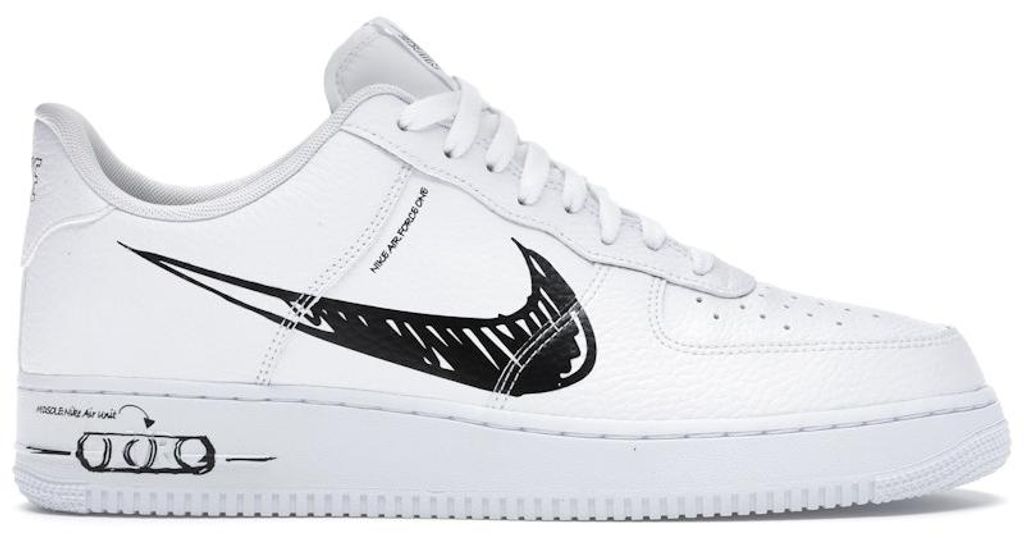 Nike Air Force 1 Low Sketch White Black - EU 41 Produktbild 