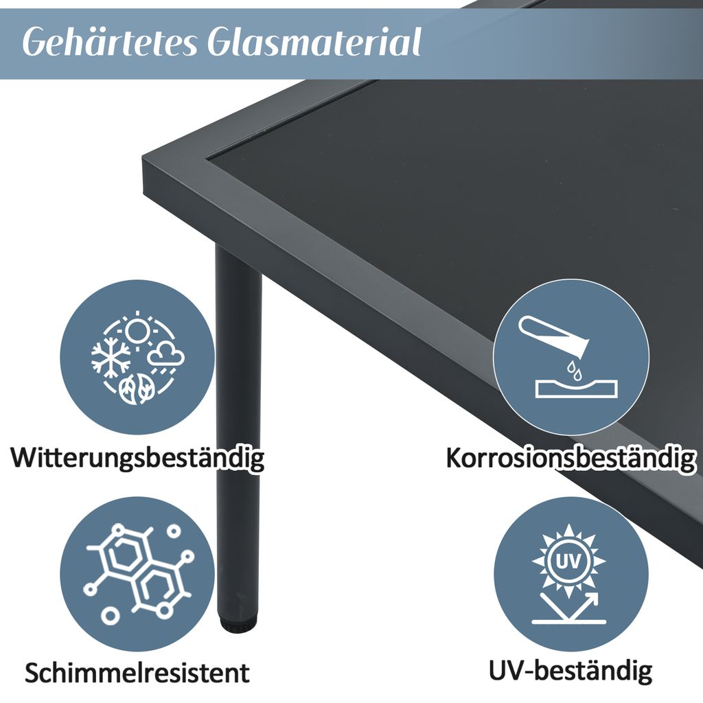 Merax Gartenlounge-Set für 6 Personen, Gartenmöbelset mit Produktbild 5