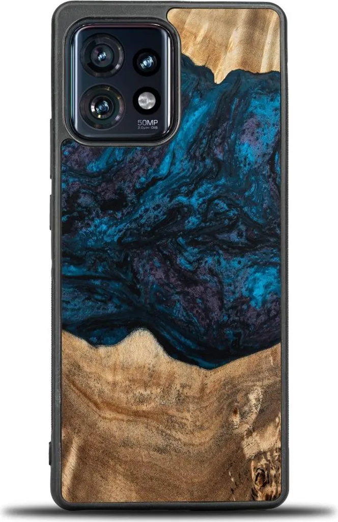 Coperchio in legno Bewood Unique Planets - Nettuno per Motorola Edge 40 Pro