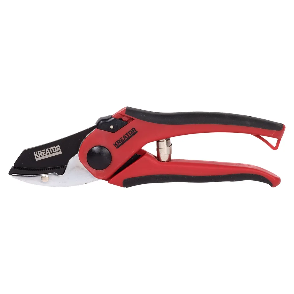 Sécateur de jardin floral Kreator avec lames carbone et butée anti-bruit