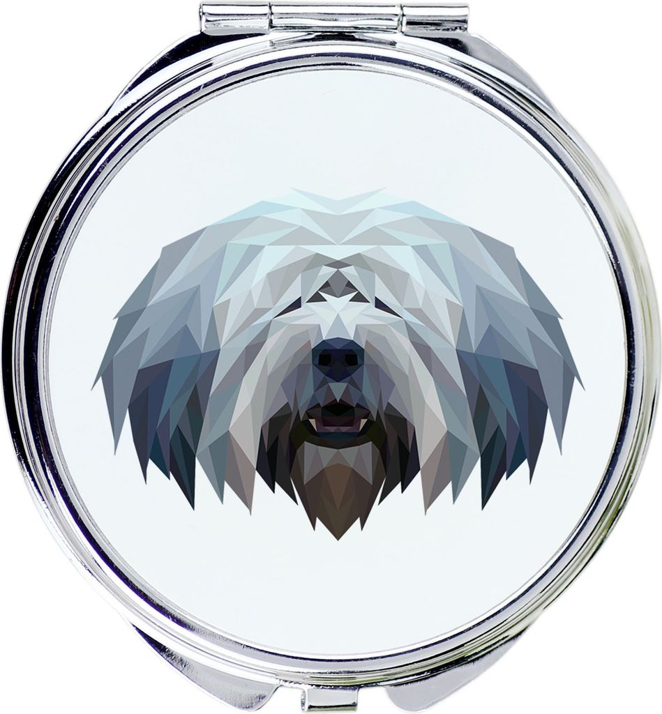 Polnischer Niederungshütehund, PON - Spiegel mit Foto und geometrischem Aufdruck der Marke Art-Dog