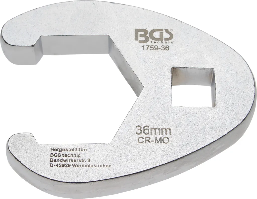 Clé à ergots articulée 1/2 pouce SW 36 mm pour écrous à encoches