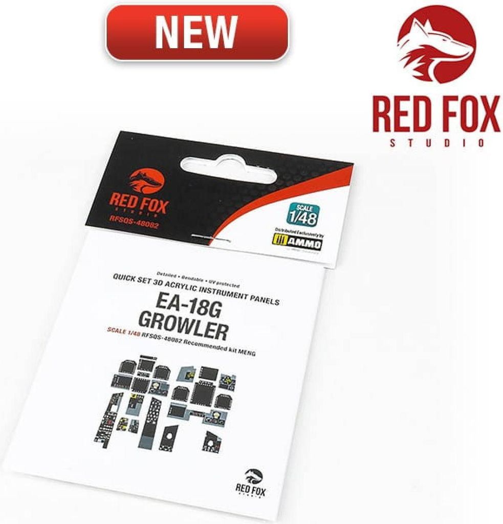 Red Fox Studio RFSQS-48082 - 1/48 EA-18G Growler (for Meng kit) - Neu