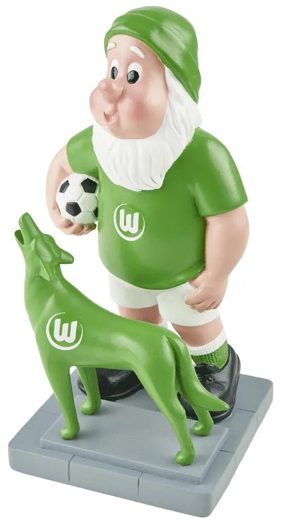 Nain de jardin loup VfL Wolfsburg résistant pour déco fan durable
