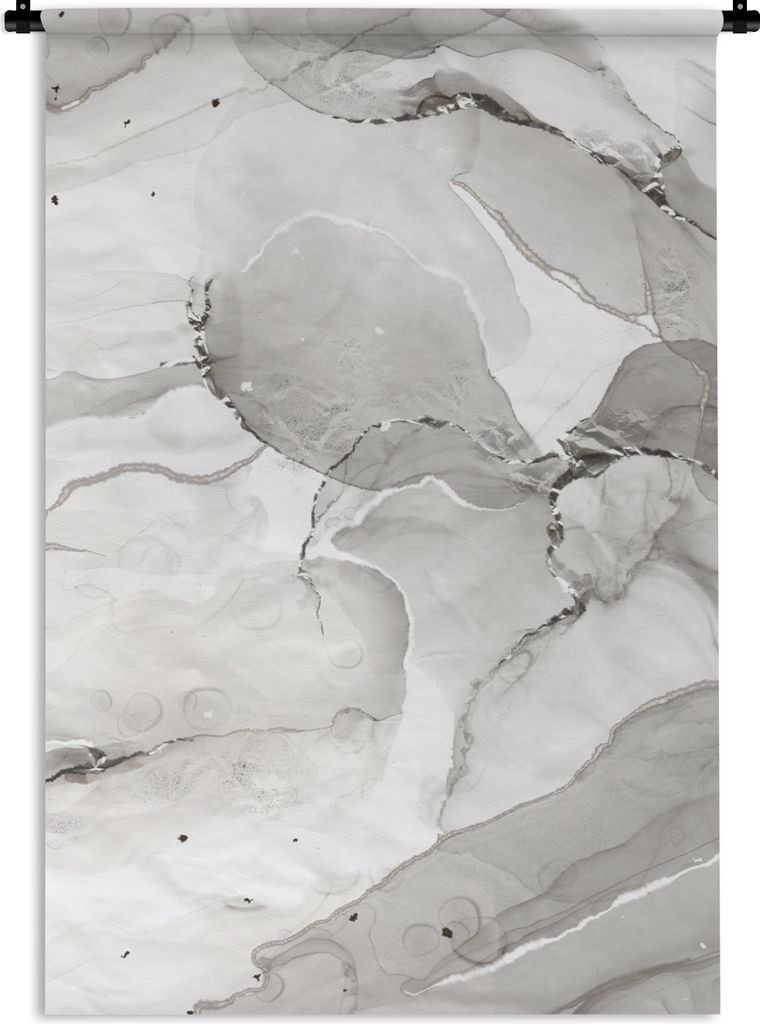 MuchoWow Wandteppich Wandbehang Marmor - Grau - Glocken 60x90 cm Tapisserie Dekoration Wandtuch - Foto-Teppich - Abwaschbar