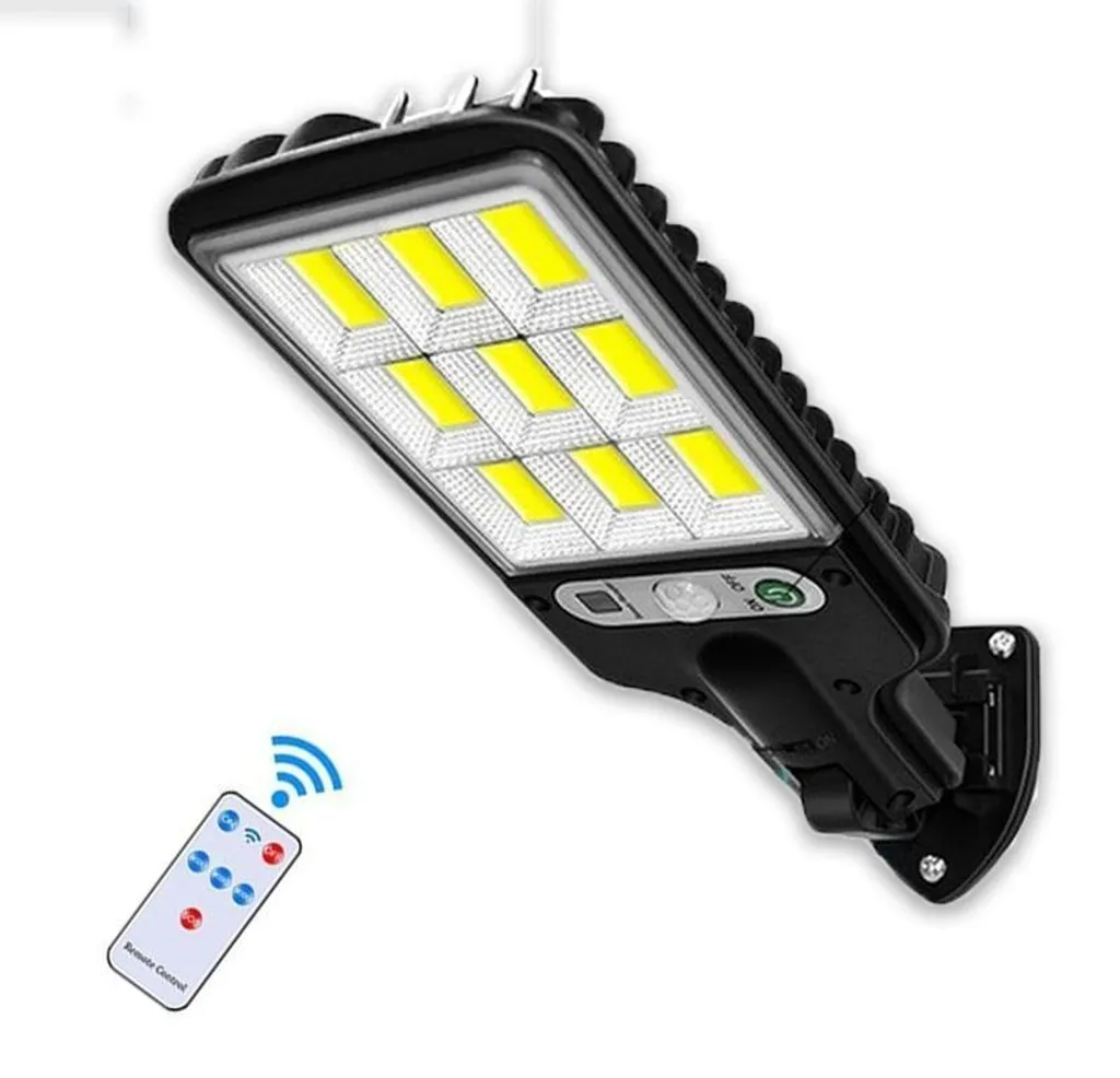 Lampadaire LED Solaire Extérieur IP65 Étanche avec Capteur Crépusculaire